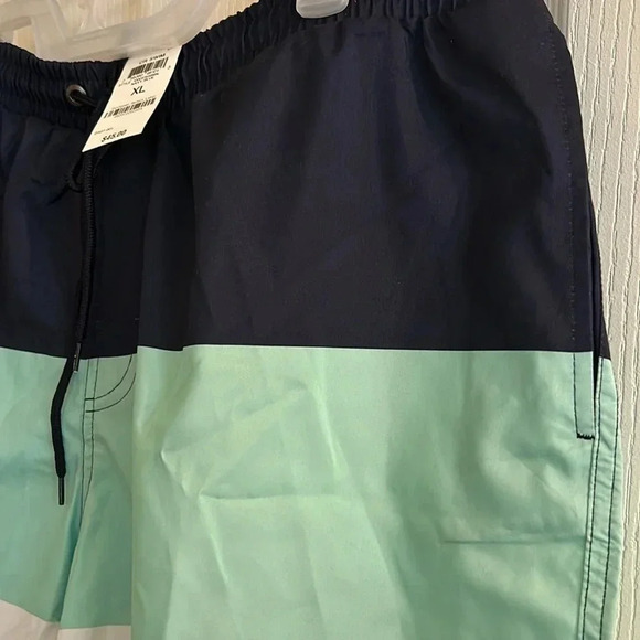 Club room swim trunks, 7” inseam navy blue size XL NWT - Picture 2 of 4